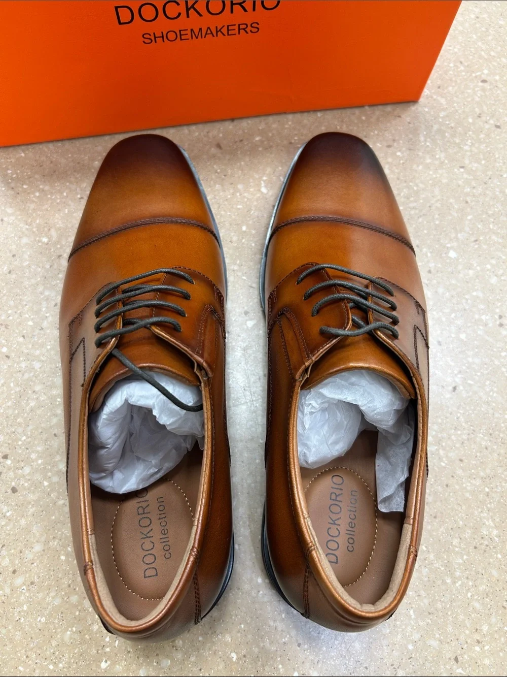 Men's Oxford Leather Shoes Mens Brown 10.5